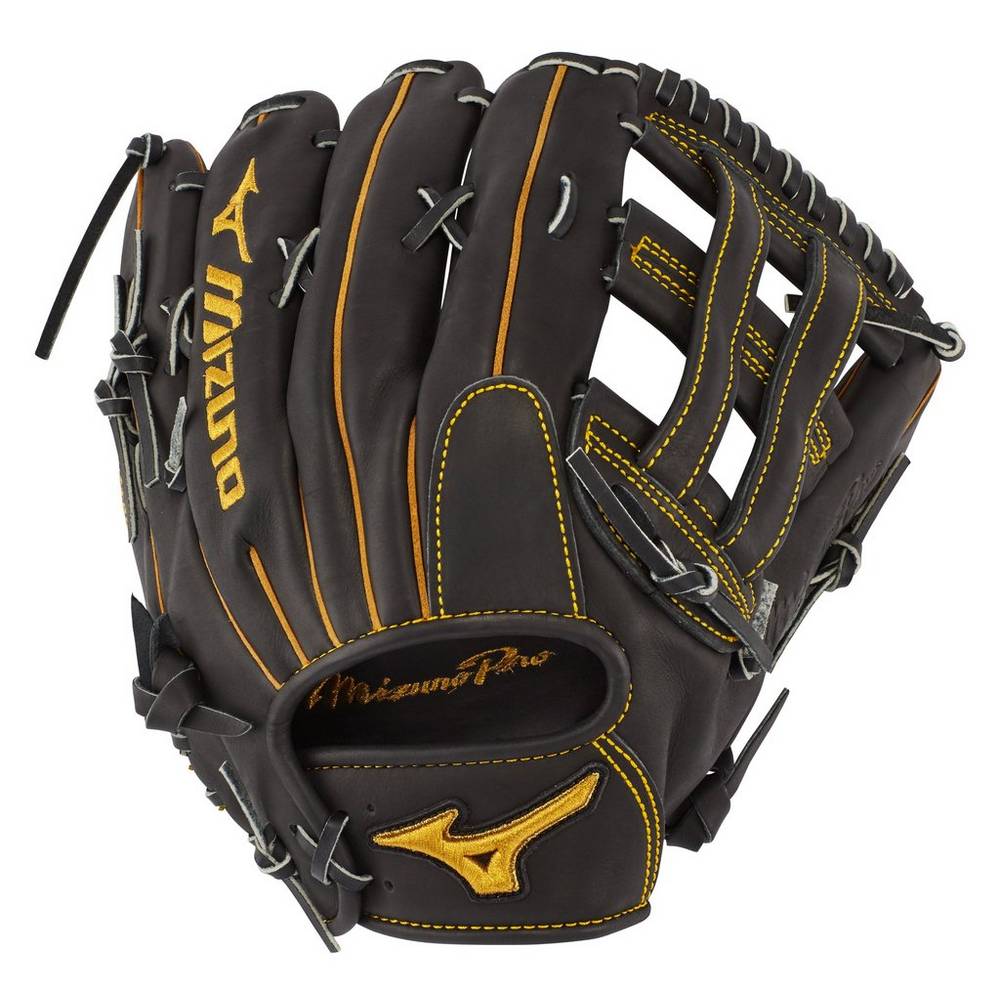 Guanti Mizuno Baseball Pro Outfield 12.75" - Deep Pocket Uomo - Nere - 01946-IWEF